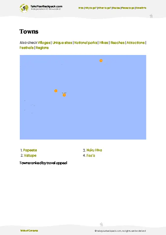 example page 6 from our offline Travel Guide for French Polynesia